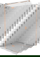 Mexen Mist-H T Left Hinged Shower Enclosure 90 x 120 cm, Transparent, Brushed Copper - 8A5T-090-120-65-00-L