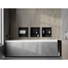 Mexen X-Wall-R niche shelf with flange and 30 x 30 cm shelf, black - 1970303010S