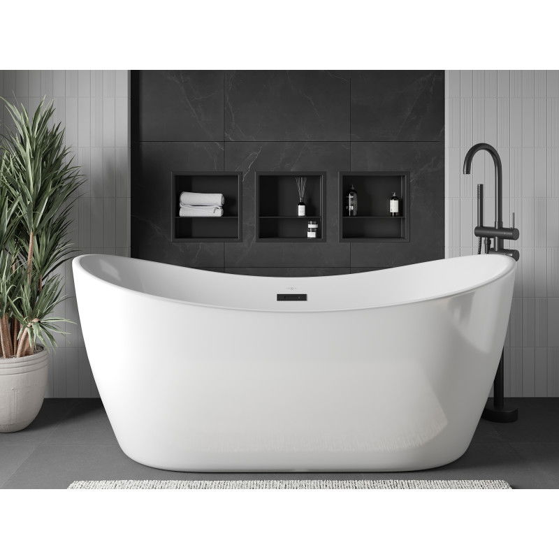 Mexen X-Wall-R recess shelf with flange and shelf 30 x 30 cm, black - 1970303010S