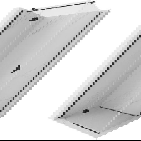 Mexen Mist-H T hinged shower cabin left 105 x 70 cm, transparent, black - 8A5T-105-070-70-00-L