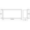 Mexen X-Wall-R shower niche with flange 45 x 20 cm, inox - 1910452010