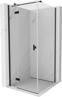 Mexen Mist-H T shower cabin hinged left 90 x 90 cm, transparent, black - 8A5T-090-090-70-00-L