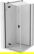 Mexen Mist-H T left hinged shower enclosure 95 x 95 cm, transparent, black - 8A5T-095-095-70-00-L