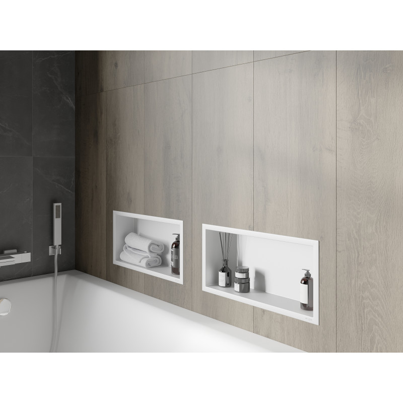 Mexen X-Wall-R niche shelf with flange 45 x 20 cm, white - 1920452010