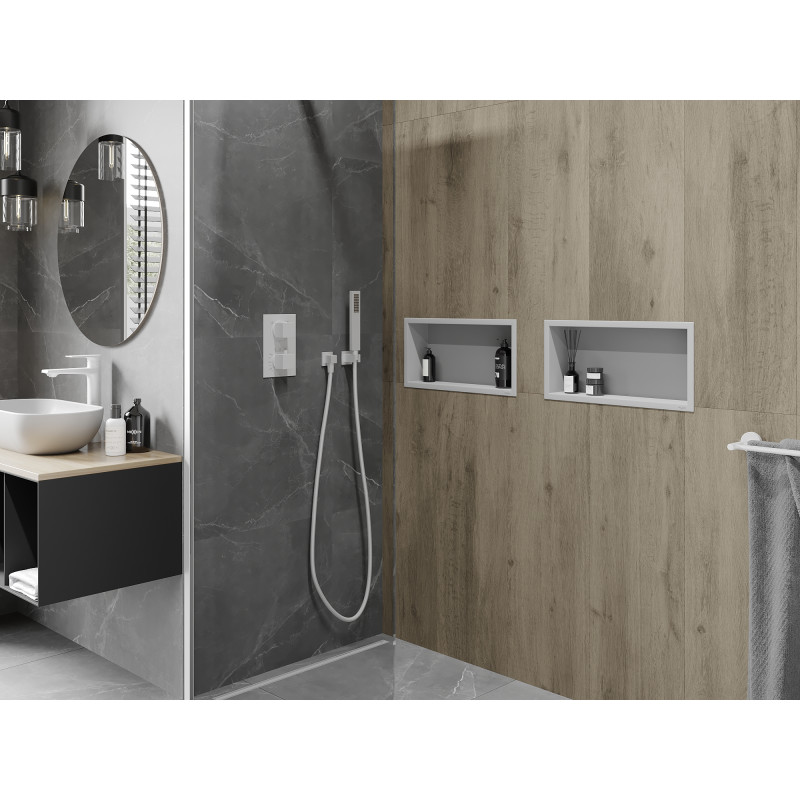 Mexen X-Wall-R niche shelf with flange 45 x 20 cm, white - 1920452010