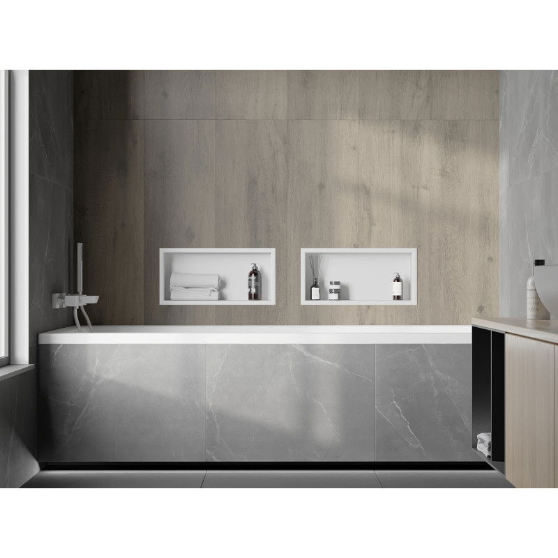 Mexen X-Wall-R recessed shelf with flange 45 x 20 cm, white - 1920452010