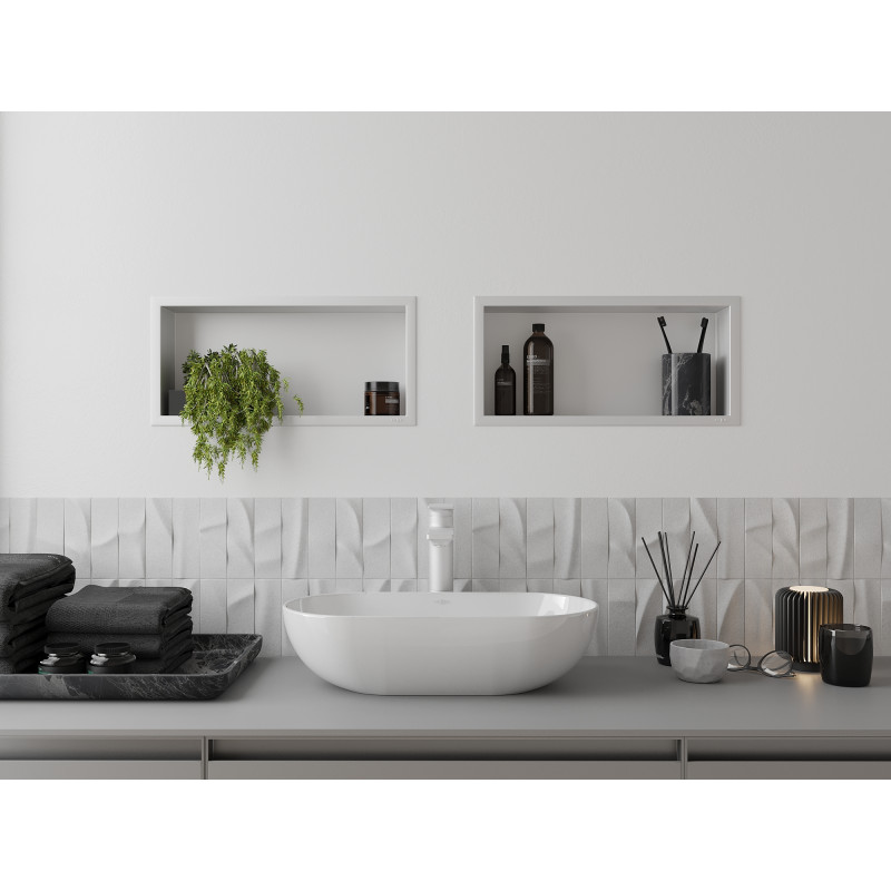 Mexen X-Wall-R niche shelf with flange 45 x 20 cm, white - 1920452010