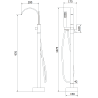 Mexen Veda freestanding bathtub faucet, gold - 75433-50