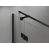 Mexen Mist-H T Hinged Shower Enclosure Left 70 x 110 cm, Transparent, Black - 8A5T-070-110-70-00-L