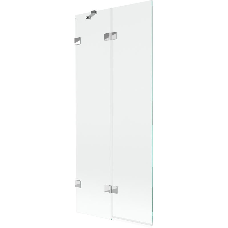 Mexen Lunar 2-panel left-hand bath screen 80 x 150 cm, transparent, chrome - 897-080-100-01-00-L