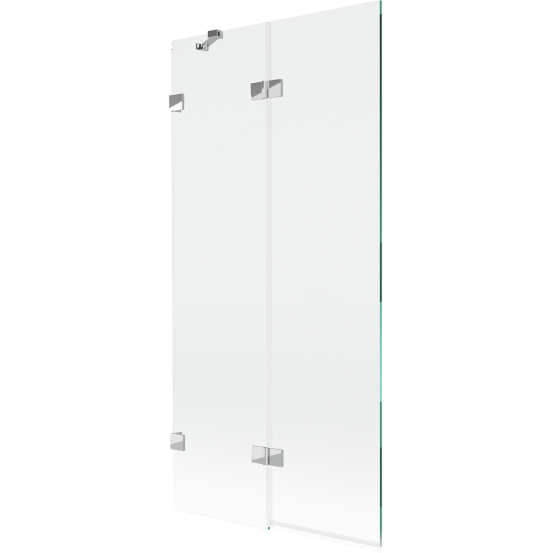 Mexen Lunar 2-wing Left Shower Screen 90 x 150 cm, Transparent, Chrome - 897-090-100-01-00-L