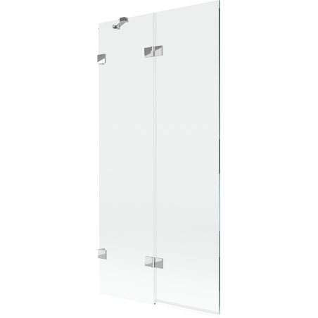 Mexen Lunar 2-Panel Left Bath Screen 90 x 150 cm, Transparent, Chrome - 897-090-100-01-00-L