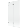 Mexen Lunar 2-panel left shower screen 100 x 150 cm, transparent, chrome - 897-100-100-01-00-L