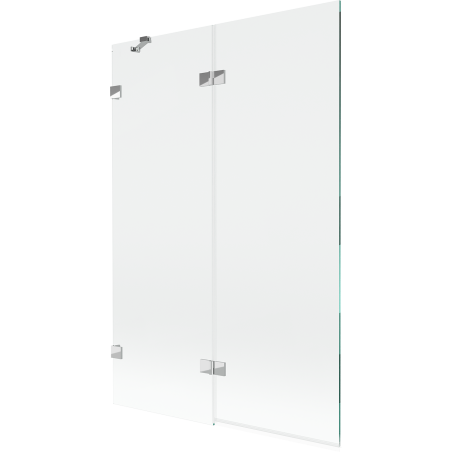 Mexen Lunar 2-wing left bath screen 120 x 150 cm, transparent, chrome - 897-120-100-01-00-L