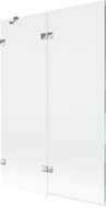 Mexen Lunar 2-wing left bath screen 120 x 150 cm, transparent, chrome - 897-120-100-01-00-L