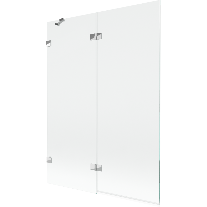Mexen Lunar 2-wing left shower screen 130 x 150 cm, transparent, chrome - 897-130-100-01-00-L