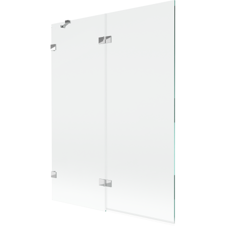 Mexen Lunar 2-wing Left Bathtub Screen 130 x 150 cm, Transparent, Chrome - 897-130-100-01-00-L