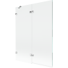 Mexen Lunar 2-wing Left Bathtub Screen 130 x 150 cm, Transparent, Chrome - 897-130-100-01-00-L