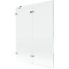 Mexen Lunar 2-wing left shower screen 130 x 150 cm, transparent, chrome - 897-130-100-01-00-L