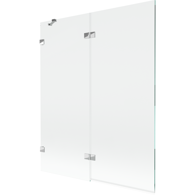 Mexen Lunar 2-panel left shower screen 140 x 150 cm, transparent chrome - 897-140-100-01-00-L
