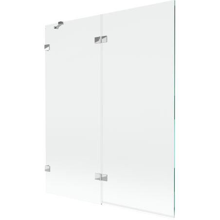 Mexen Lunar 2-panel left shower screen 140 x 150 cm, transparent chrome - 897-140-100-01-00-L