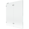 Mexen Lunar 2-panel left shower screen 140 x 150 cm, transparent chrome - 897-140-100-01-00-L