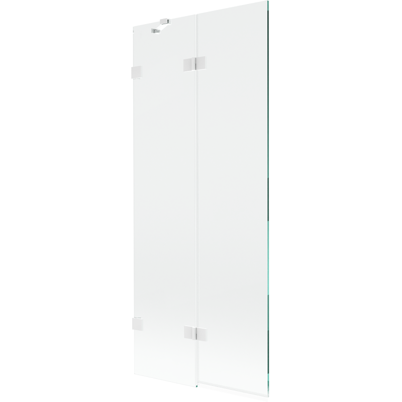 Mexen Lunar 2-panel left shower screen 80 x 150 cm, transparent, white - 897-080-100-20-00-L