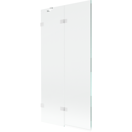 Mexen Lunar 2-wing left shower screen 90 x 150 cm, transparent, white - 897-090-100-20-00-L