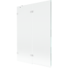 Mexen Lunar 2-panel left shower screen 120 x 150 cm, transparent, white - 897-120-100-20-00-L