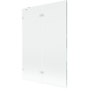 Mexen Lunar 2-wing left shower screen 120 x 150 cm, transparent, white - 897-120-100-20-00-L