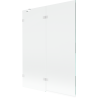 Mexen Lunar shower screen 2-wing left 130 x 150 cm, transparent, white - 897-130-100-20-00-L