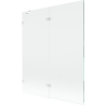 Mexen Lunar 2-wing left shower screen 140 x 150 cm, transparent, white - 897-140-100-20-00-L