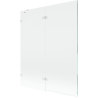 Mexen Lunar 2-winged left shower screen 140 x 150 cm, transparent, white - 897-140-100-20-00-L