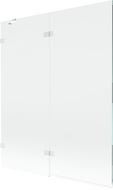 Mexen Lunar 2-winged left shower screen 140 x 150 cm, transparent, white - 897-140-100-20-00-L