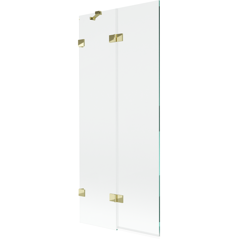 Mexen Lunar two-wing left shower screen 80 x 150 cm, transparent, gold - 897-080-100-50-00-L