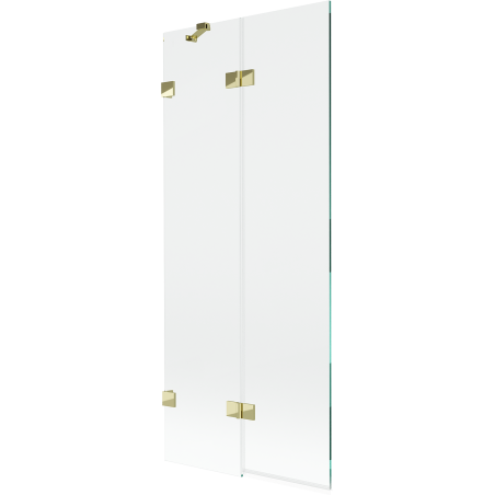 Mexen Lunar two-wing left shower screen 80 x 150 cm, transparent, gold - 897-080-100-50-00-L