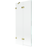 Mexen Lunar two-wing left shower screen 80 x 150 cm, transparent, gold - 897-080-100-50-00-L
