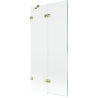 Mexen Lunar 2-wing left shower screen 90 x 150 cm, transparent, gold - 897-090-100-50-00-L
