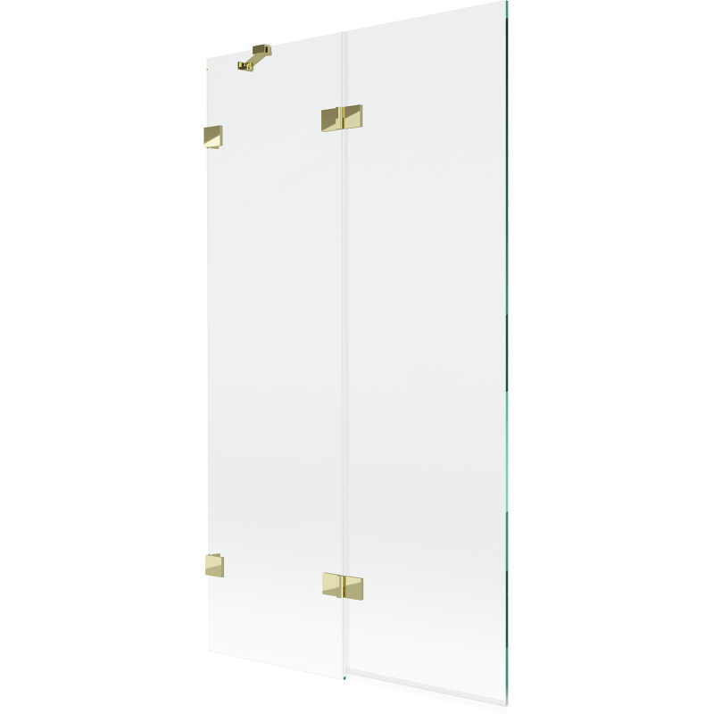 Mexen Lunar shower screen 2-wing left 100 x 150 cm, transparent, gold - 897-100-100-50-00-L