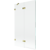 Mexen Lunar shower screen 2-wing left 100 x 150 cm, transparent, gold - 897-100-100-50-00-L