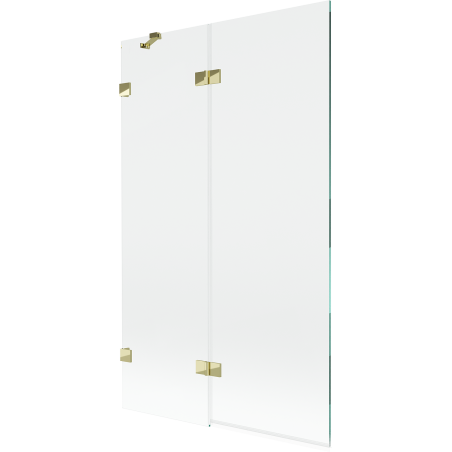 Mexen Lunar 2-panel Left Shower Screen 110 x 150 cm, Transparent, Gold - 897-110-100-50-00-L