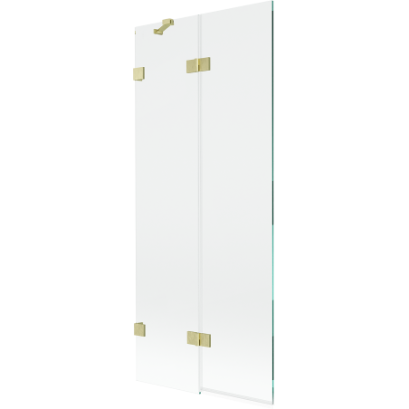 Mexen Lunar 2-wing Shower Screen Left 80 x 150 cm, Transparent, Brushed Gold - 897-080-100-55-00-L