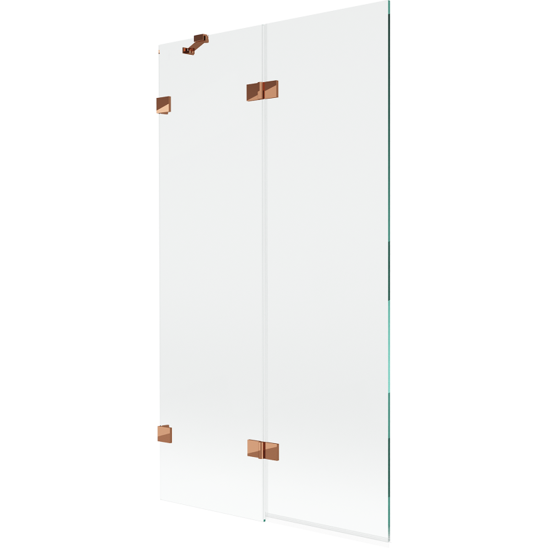 Mexen Lunar 2-wing left shower screen 100 x 150 cm, transparent, rose gold - 897-100-100-60-00-L