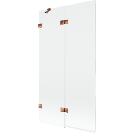 Mexen Lunar 2-wing left shower screen 100 x 150 cm, transparent, rose gold - 897-100-100-60-00-L
