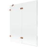 Mexen Lunar 2-panel left shower screen 140 x 150 cm, transparent, pink gold - 897-140-100-60-00-L