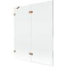 Mexen Lunar 2-wing left shower screen 140 x 150 cm, transparent, brushed copper - 897-140-100-65-00-L