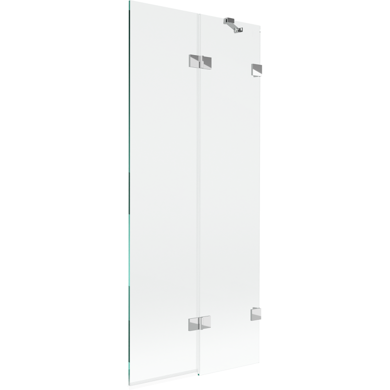 Mexen Lunar 2-panel Right Shower Screen 80 x 150 cm, Transparent, Chrome - 897-080-100-01-00-P