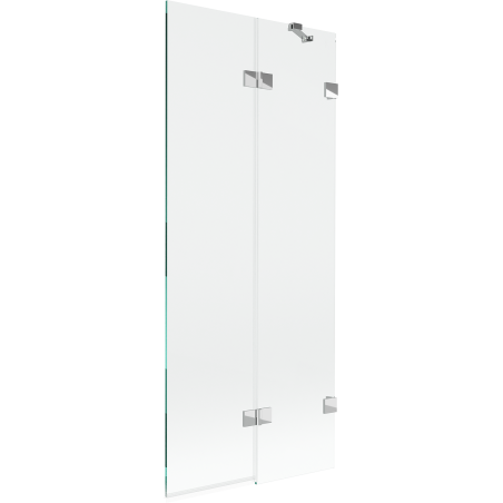 Mexen Lunar 2-panel Right Shower Screen 80 x 150 cm, Transparent, Chrome - 897-080-100-01-00-P