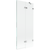 Mexen Lunar 2-wing bathtub screen right 80 x 150 cm, transparent, chrome - 897-080-100-01-00-P