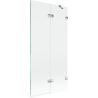 Mexen Lunar shower screen 2-panel right 90 x 150 cm, transparent, chrome - 897-090-100-01-00-P
